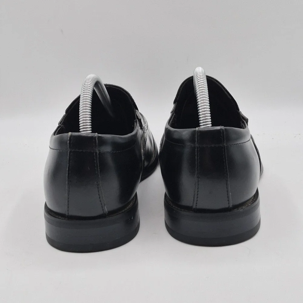 Stacy Adams Shoes Mens Size 8.5W Black Slip-On Loafer Dress Square Toe 20113-001